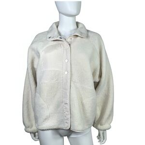 Blu Pepper Ivory Snap Button Fleece Jacket